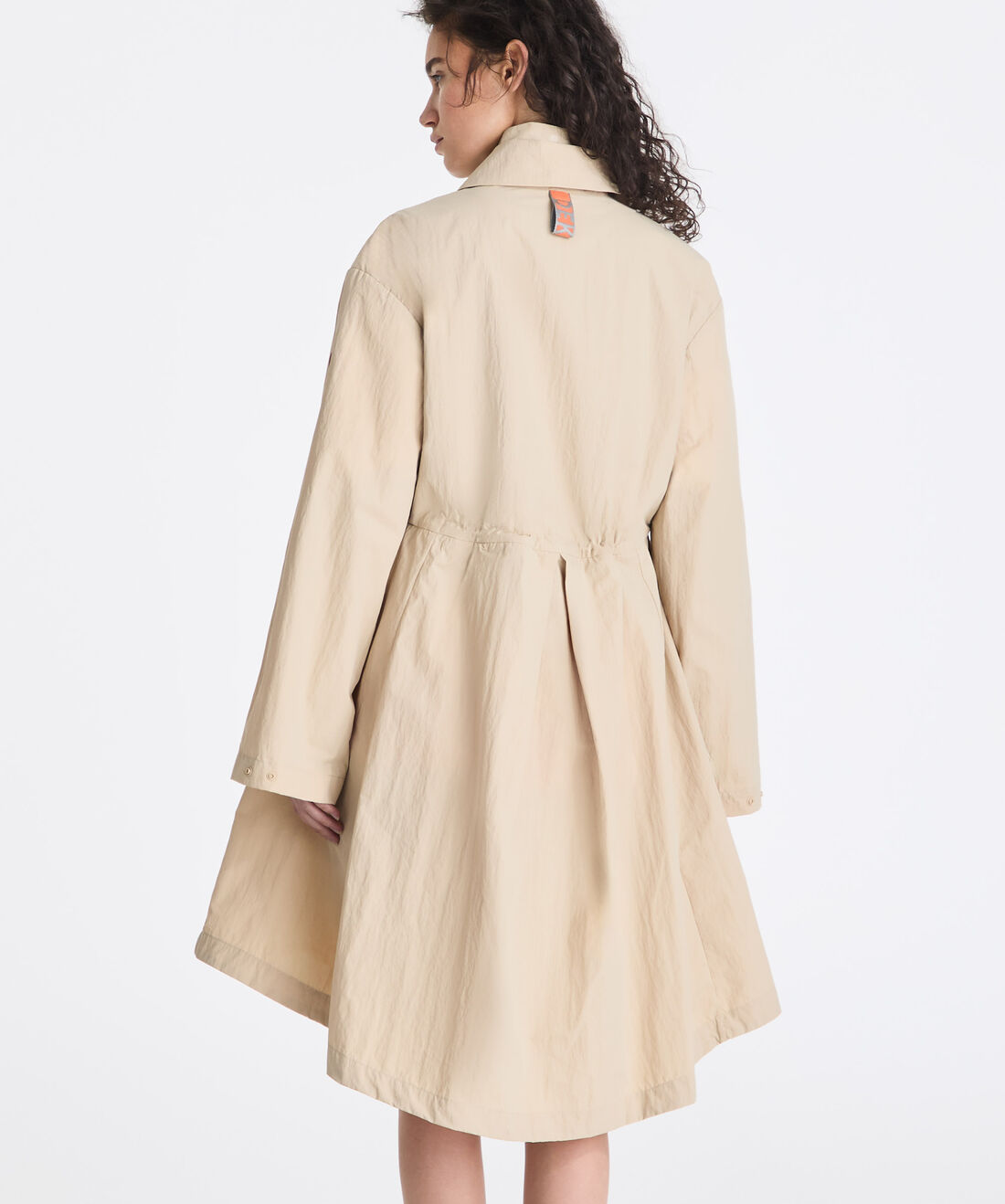 Recycled nylon loose-fit overcoat