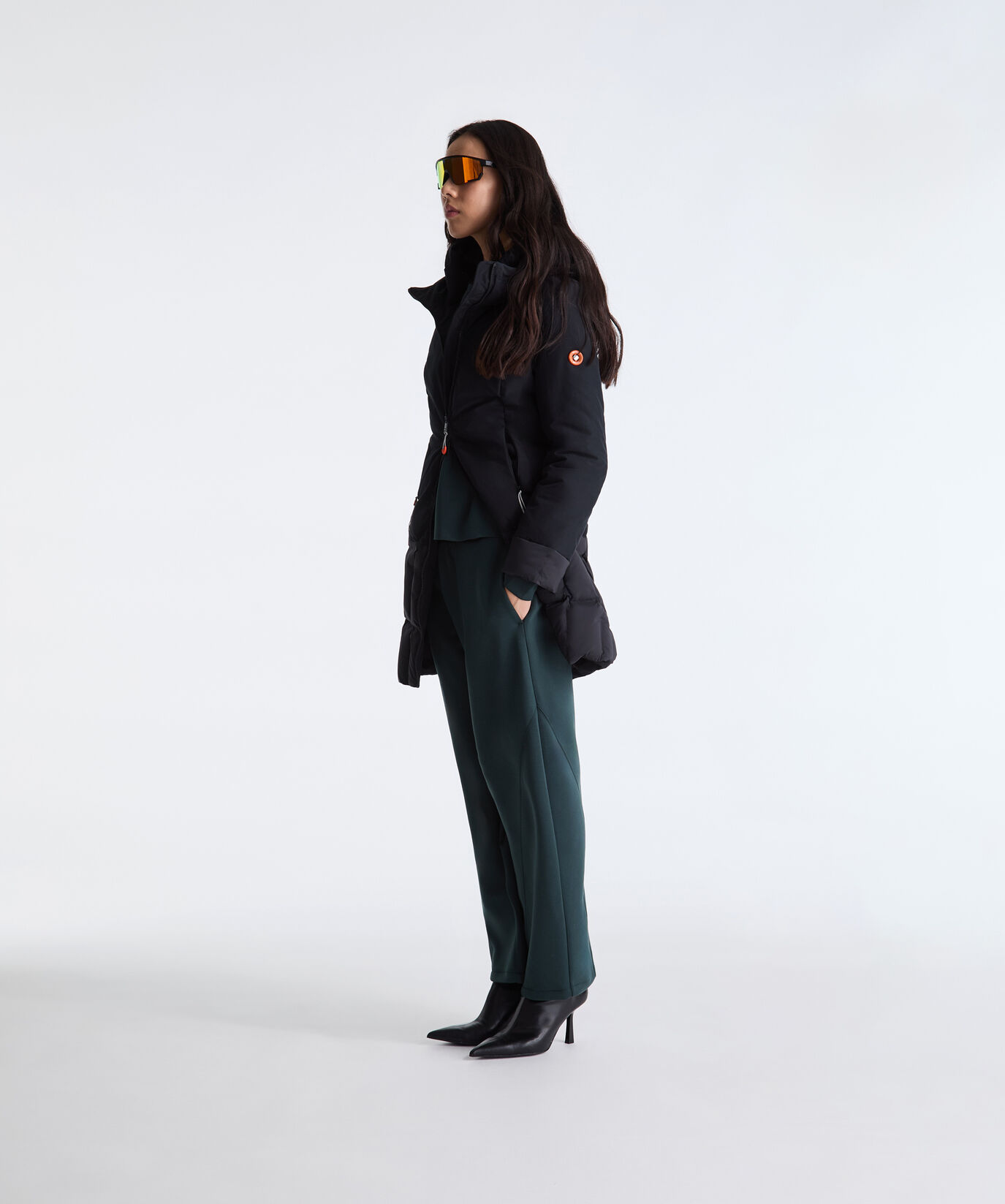 Contrasting Double-Material Coat  Dekker - large image number 1