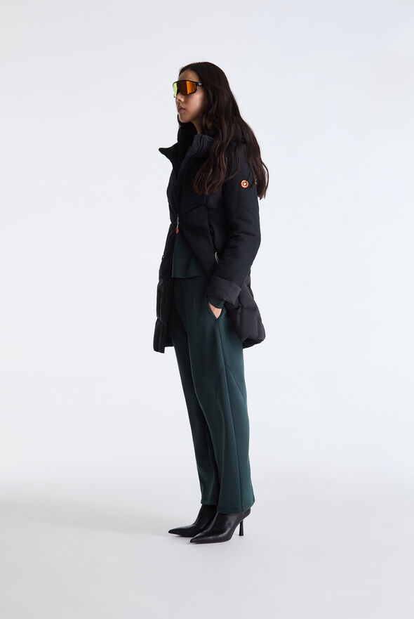 Contrasting Double-Material Coat  Dekker - medium