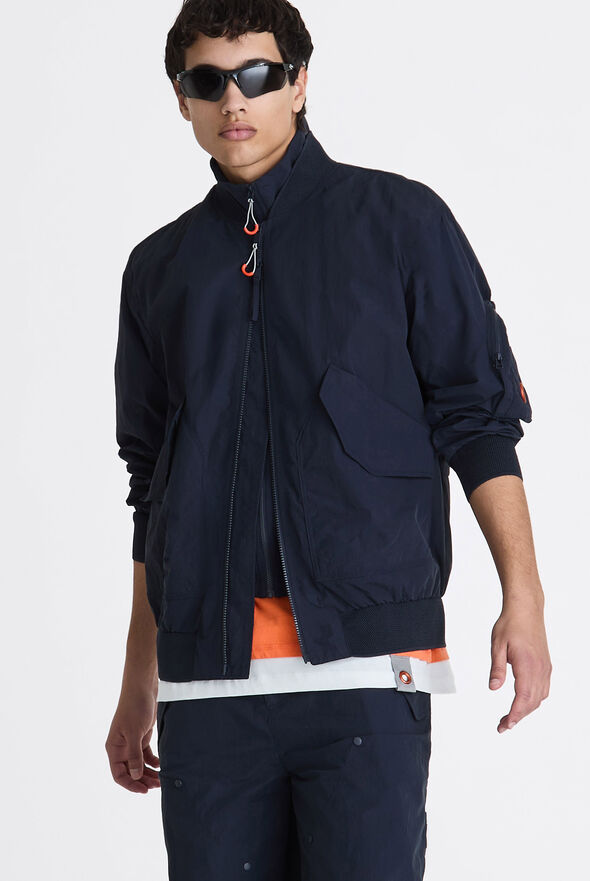 Recycled lightweight nylon-cotton fabric bomber jacket  Dekker - medium