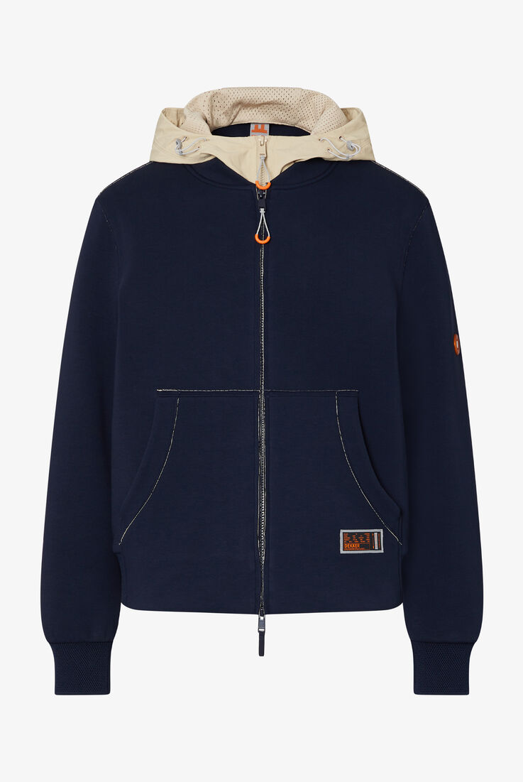 Felpa ibrida in doppio tessuto  Dekker - still-fondo-neutro