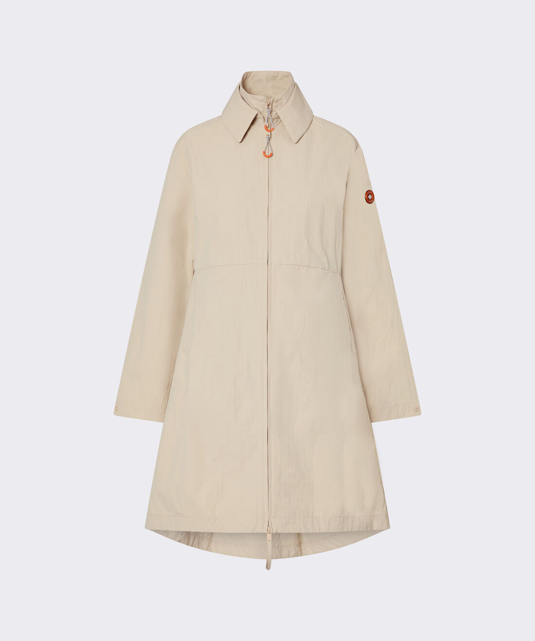 Recycled nylon loose-fit overcoat