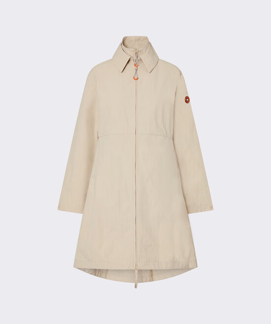 Recycled nylon loose-fit overcoat
